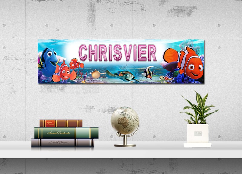 Finding Nemo - Personalized Poster with Your Name, Birthday Banner, Custom Wall Décor, Wall Art